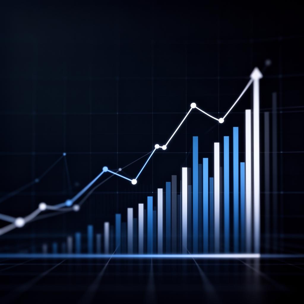 Abstract analytics visualization representing business growth